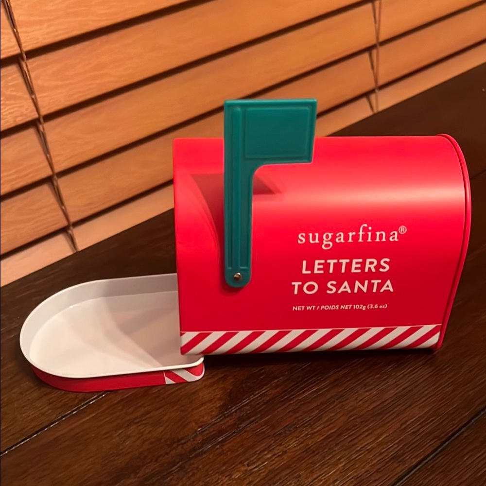 Sugarfina Red Letters to Santa Metal Mailbox Decor